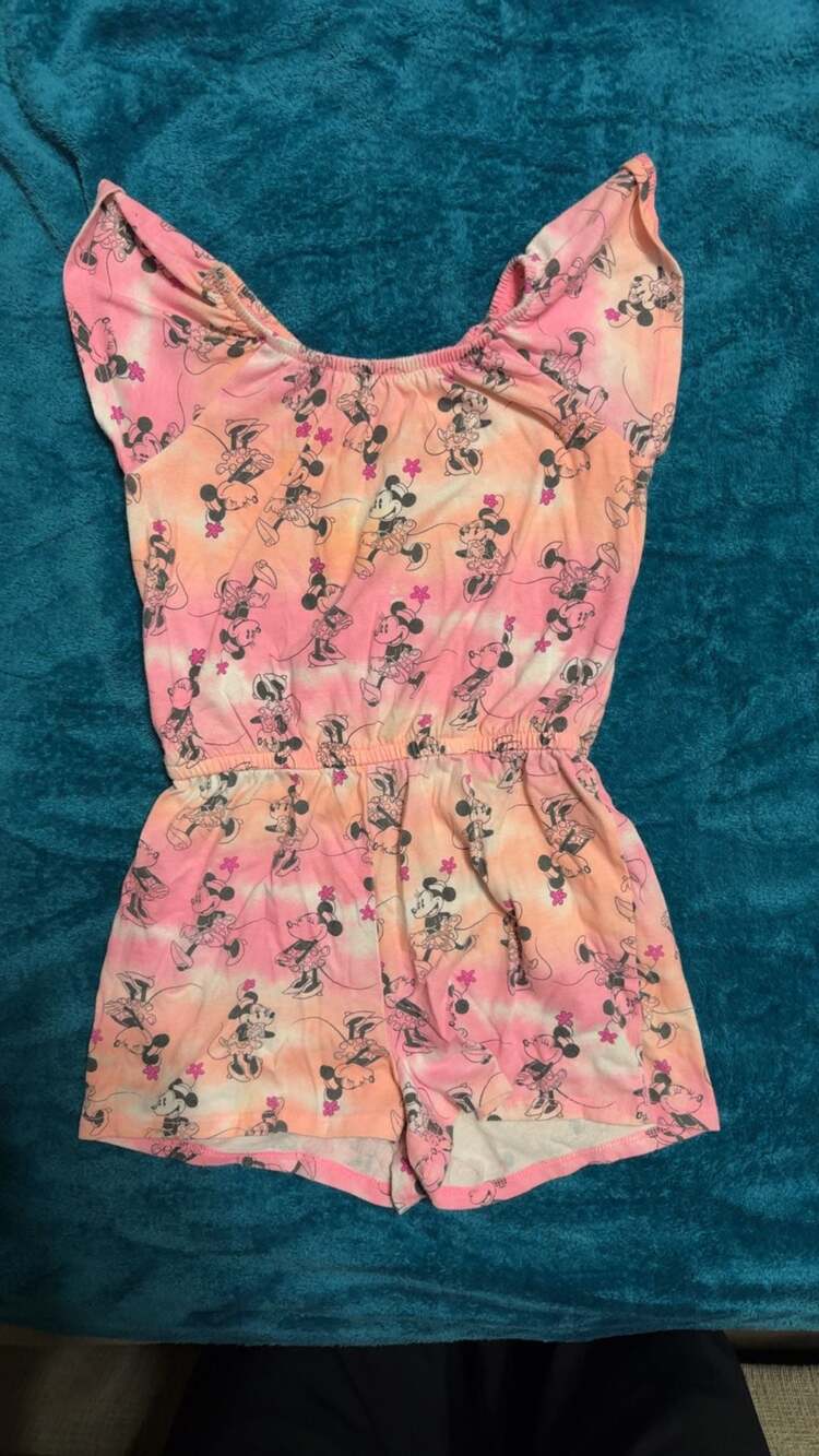 Disney Jumping Beans Minnie Mouse Romper Size 5T Pink Tie Dye